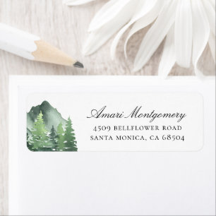 Forest Mountain Return Address Labels