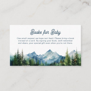 Forest Mountain Rustic Adventure Baby Shower  Enclosure Card