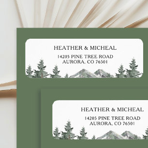 Forest Mountain Wedding Return Address