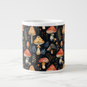 Forest Mushroom and Fern  Large Coffee Mug