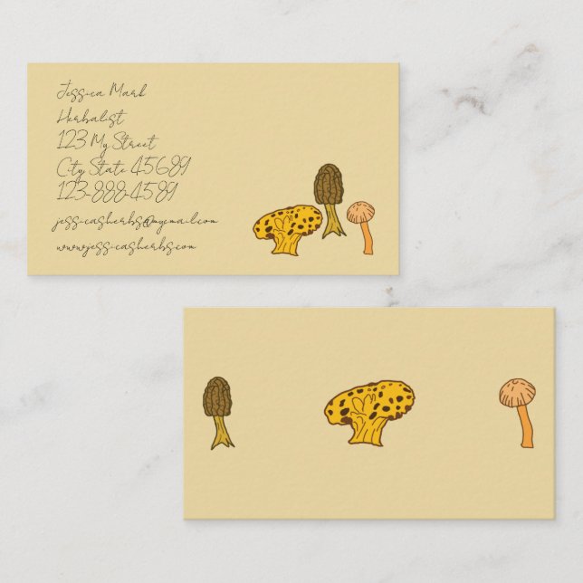 Forest Mushroom Theme Business Card (Front/Back)