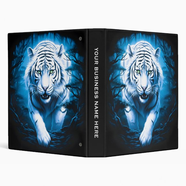 Forest Mystic Wild White Tiger  Binder (Background)