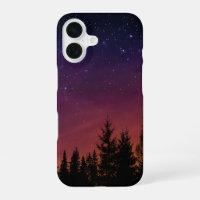 Forest Night Sky Nature with Starry Woodland Scene