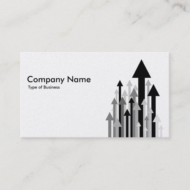 Forest of Arrows II - Black and White (Platinum) Business Card (Front)