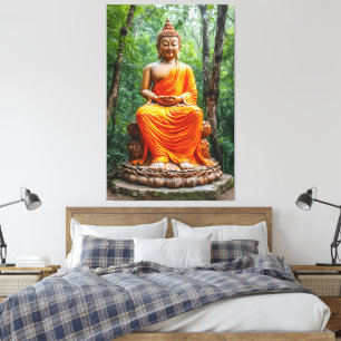 Forest of Calm: The Buddha's Sanctuary Canvas Print