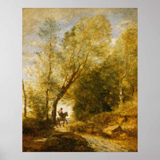 Forest of Coubron - Jean-Baptiste- Corot Fine Art Poster (Front)