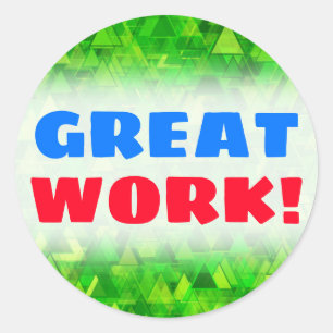 "Forest" of Green Triangle Shapes Pattern Sticker