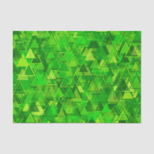 "Forest" of Green Triangle Shapes Pattern Tissue Paper