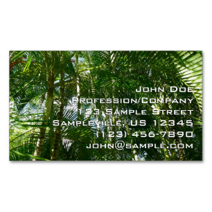 Forest of Palm Trees Tropical Nature Magnetic Business Card