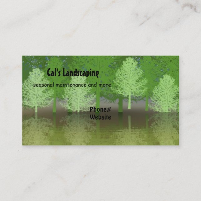 Forest of Trees Landscaping Design Business Card (Front)