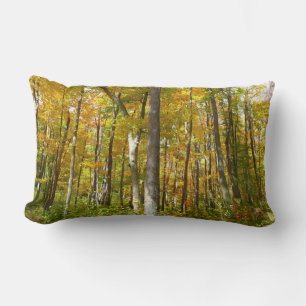 Forest of Yellow Leaves Autumn Landscape Lumbar Pillow