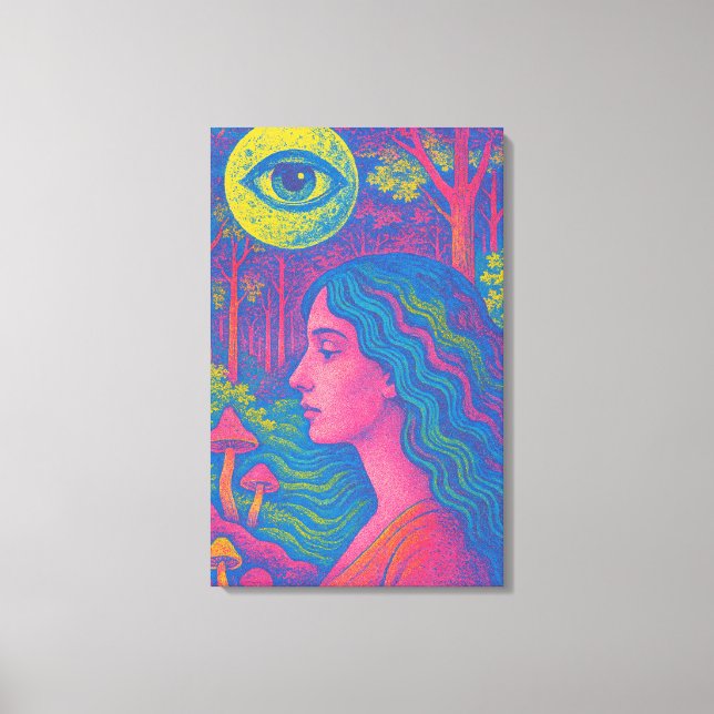 Forest Oracle – Psychedelic Vision Canvas Print (Front)