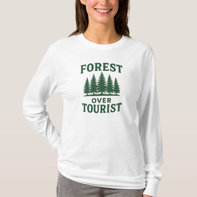 Forest Over Tourist - T-Shirt (Front)