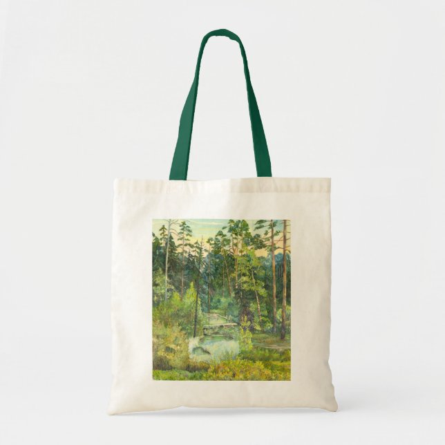 Forest  painting  watercolor tote bag (Front)