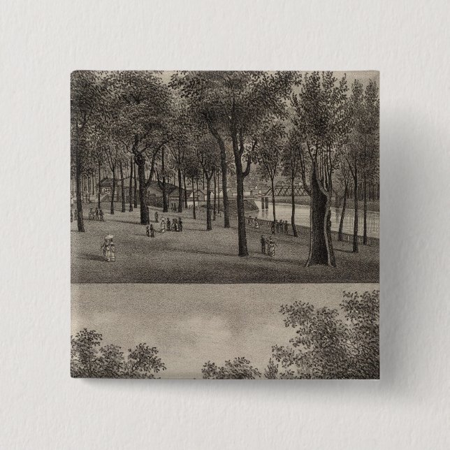ForeSt. Park, Ottawa, Kansas 2 Inch Square Button (Front)