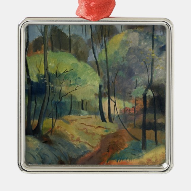 Forest Path, 1920 Metal Ornament (Front)