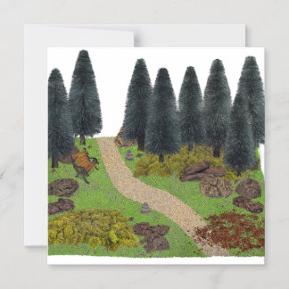 Forest Path through the Park Magnetic Invitation
