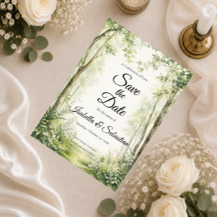 Forest Path Wedding Save The Date