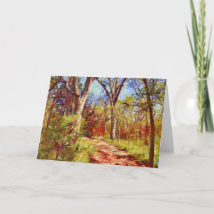 Forest Path Woods Art Note Card