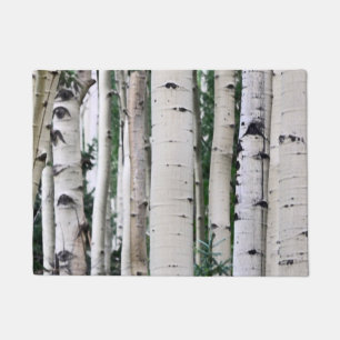 Forest Pattern - Aspen Trees Doormat