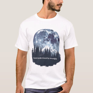 Forest Peaks Kissed by Moonlight Men's T-Shirt