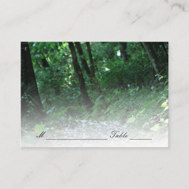 Forest Petal Path Wedding Place/Seating Card (Front)
