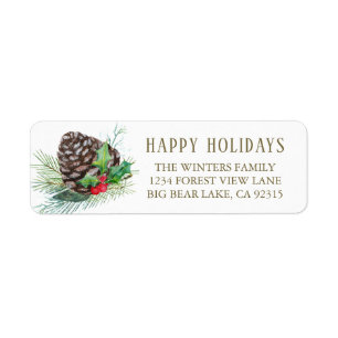 Forest Pine Cone Holly Retour Adresse :