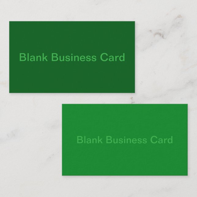 Forest Pine Green Solid Colour Business Card (Front/Back)