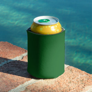 Forest Pine Green Solid Colour Can Cooler