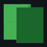 Forest Pine Green Solid Colour Postcard<br><div class="desc">Postcard Greeting Note Card printed with Forest Pine Green Solid Colour graphic art design illustration and select products collection by TheFabricSeal print on demand shop at Zazzle.com #ZazzleMade https://www.zazzle.com/store/thefabricseal TheFabricSeal©️Original. Forest green is a gorgeous, rich, dark hue and earthy shade of green that is often associated with the colour of...</div>