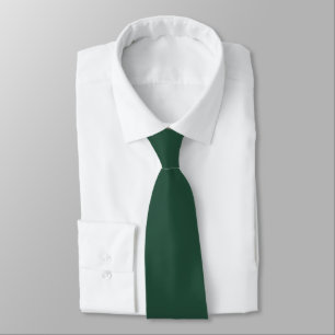 Forest Pine Tree Green Mid Century Solid Colour Tie