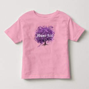 Forest Purple Heart Leaf Tree Wedding Toddler T-shirt