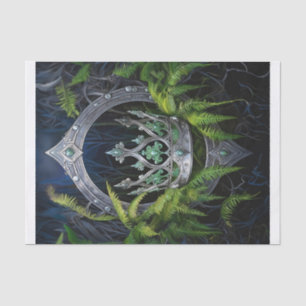 Forest Queen, Silver Crown of Ferns Tissue Paper