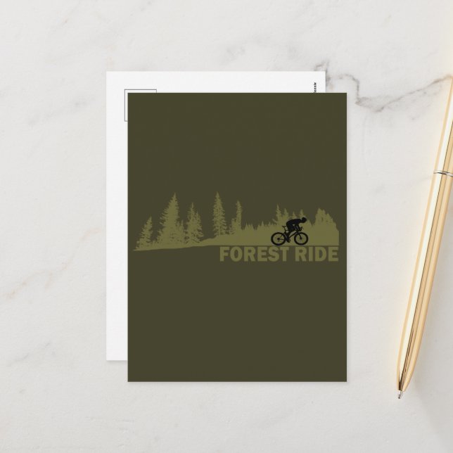 forest ride holiday postcard (Front/Back In Situ)