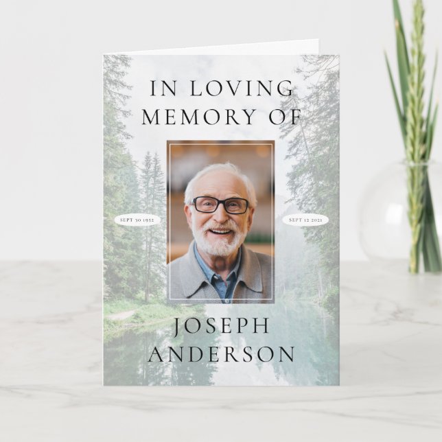 Forest River Photo Funeral Memorial Service Program (Front)