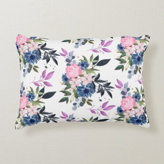 Forest roses- big rose accent pillow