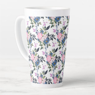 Forest roses latte mug