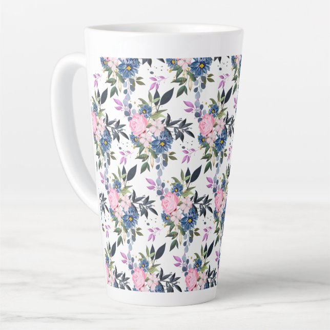 Forest roses latte mug (Left Angle)