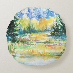 Forest Round Pillow