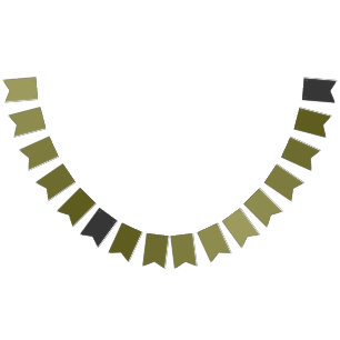 Forest Sage Green to Charcoal Gradient Bunting Flags
