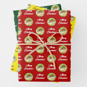 Forest Scene Christmas Wrapping Paper Sheets