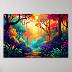 Forest Scenery Autumn Landscape Nature Poster