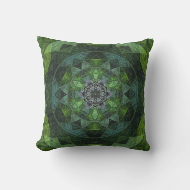 Forest Series | Mandala 5 Outdoor Pillow (Front)