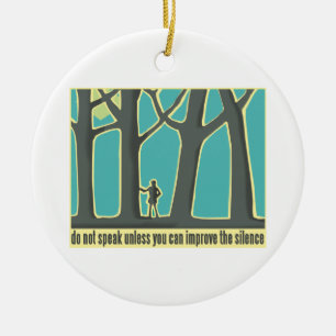 Forest Silence Ceramic Ornament