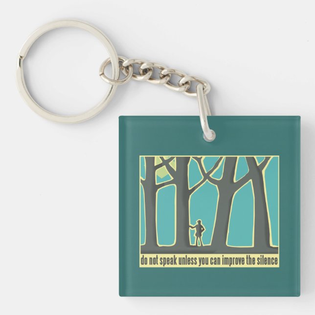 Forest Silence Keychain (Front)