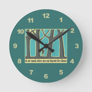 Forest Silence Round Clock