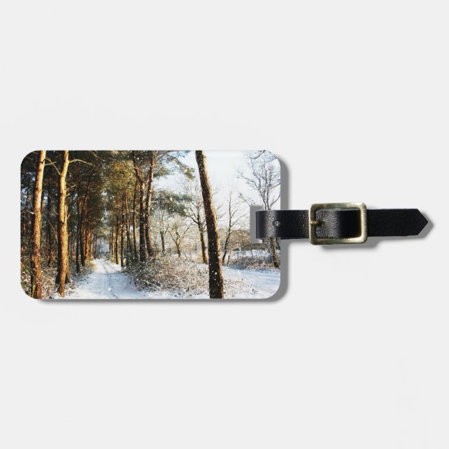 Forest Snow Scene cd lta Luggage Tag (Front Horizontal)