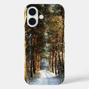 Forest Snow Scene iphcnm iPhone 16 Case