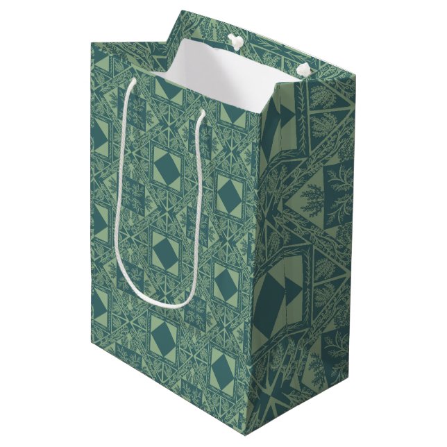 Forest Snowflakes  Medium Gift Bag (Front Angled)