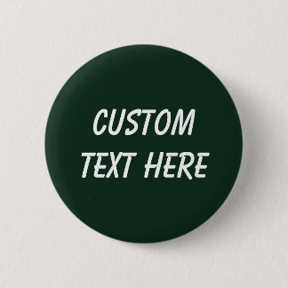 Forest solid plain dark green 2 inch round button